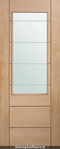 Oak Palermo 2XG with Clear Etched Glass